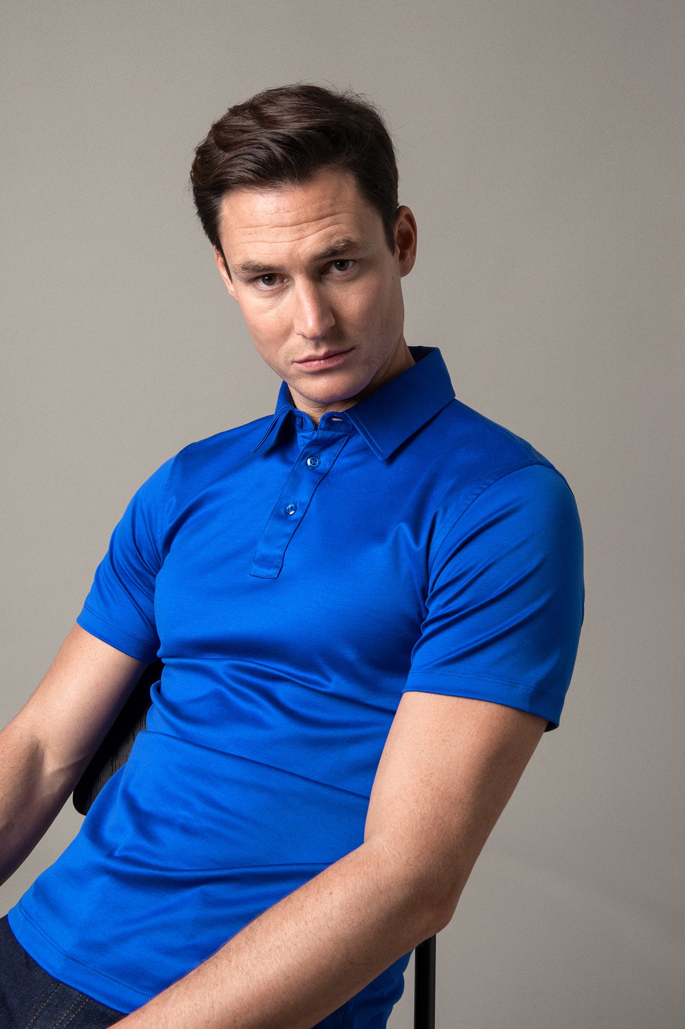 Polo Shirt - Egyptian Cotton - Cerulean ...